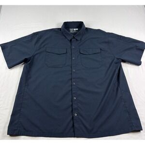 5.11 Tactical Shirt Mens XL Blue Freedom Flex Snap Up Stretch Utility Camp